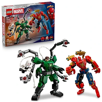 LEGO Marvel Combat des Robots : Spider-Man contre Doc Ock, Jouet de Construction de Superhéros avec 2 Robots 76338