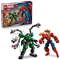 LEGO Marvel Combat des Robots : Spider-Man contre Doc Ock, Jouet de Construction de Superhéros avec 2 Robots 76338