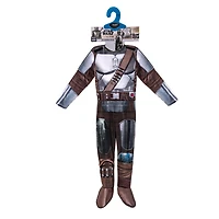 Star Wars The Mandalorian Deluxe Youth Costume Taille Petit- Combinaison Powerwall Avec Motif Imprimé Et Rembourrage En Polyfill Plus Gants, Cape Et Casque 3D