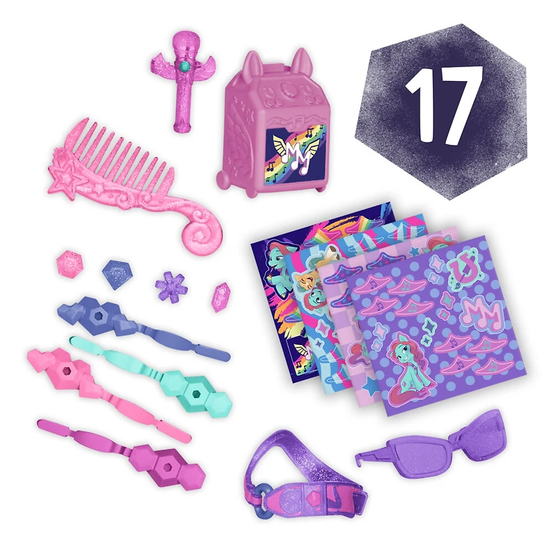My Little Pony : Marquons les esprits, Fête et beauté, inclut poney et 17 accessoires de beauté - Notre exclusivité