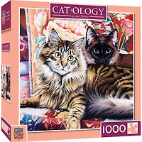 Cat-Ology Raja And Mulan 1000 Piece Square Jigsaw Puzzle By Jenny Newland