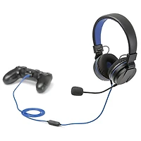 Snakebyte PS4 <br>Casque de jeu sur l'oreilleNoir / Bleu