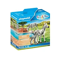 Couple de zèbres avec bébé, Playmobil Family Fun