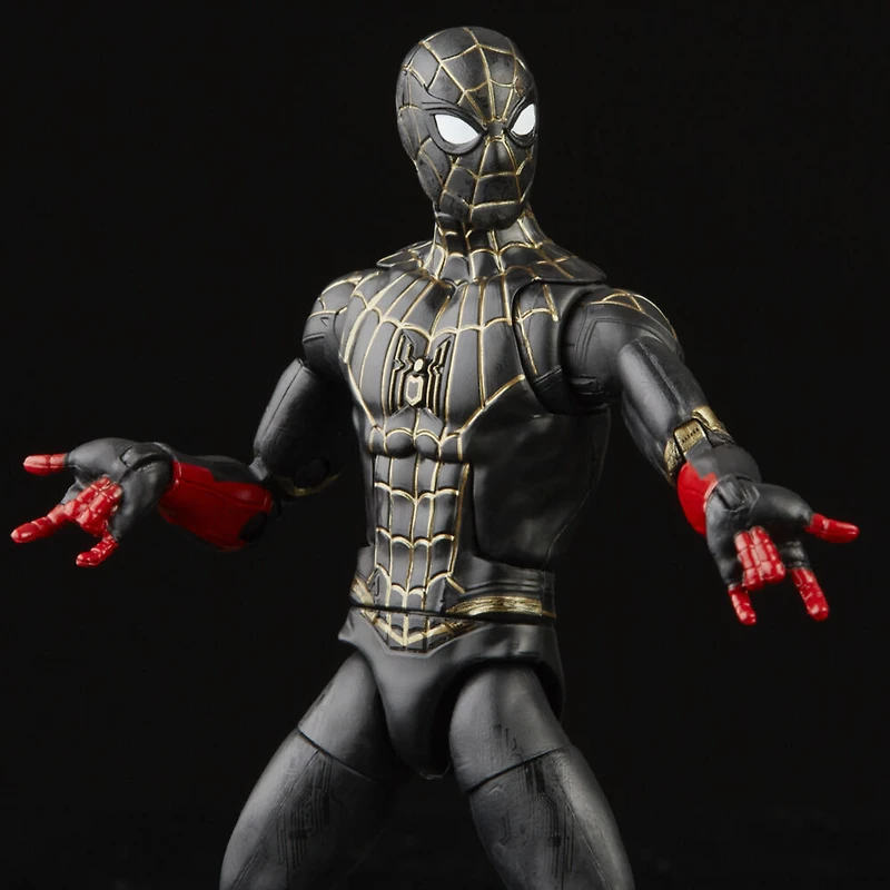 Marvel Legends Series Spider-Man costume noir et or, figurine de collection - Notre exclusivité