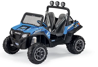 Peg Perego - Porteur à Batterie 12-Volts - Polaris RZR 900 - Bleu - Notre exclusivité