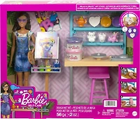 Barbie - Studio d'art pour relaxer et créer, poupée 29,21cm