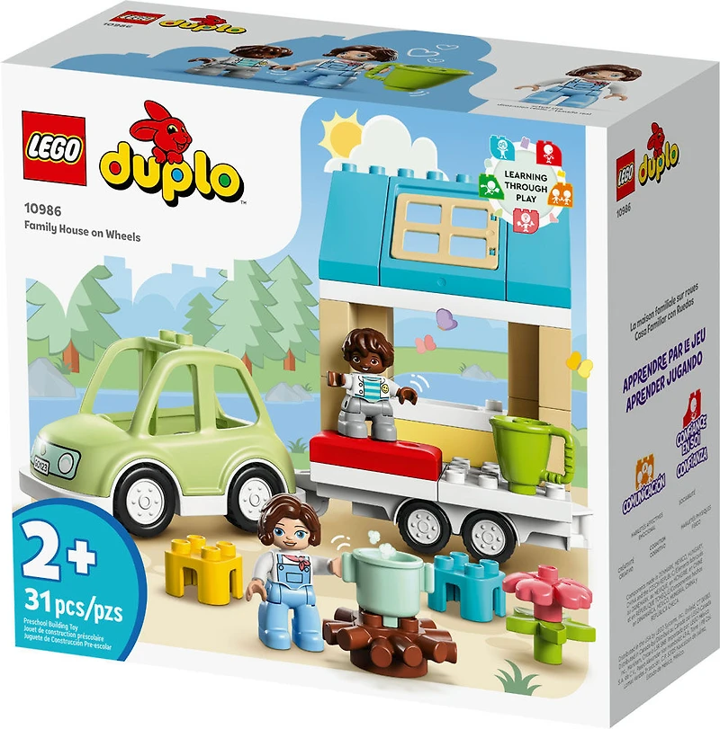 LEGO DUPLO Town La maison familiale sur roues 10986; Jeu de construction (31 pièces)