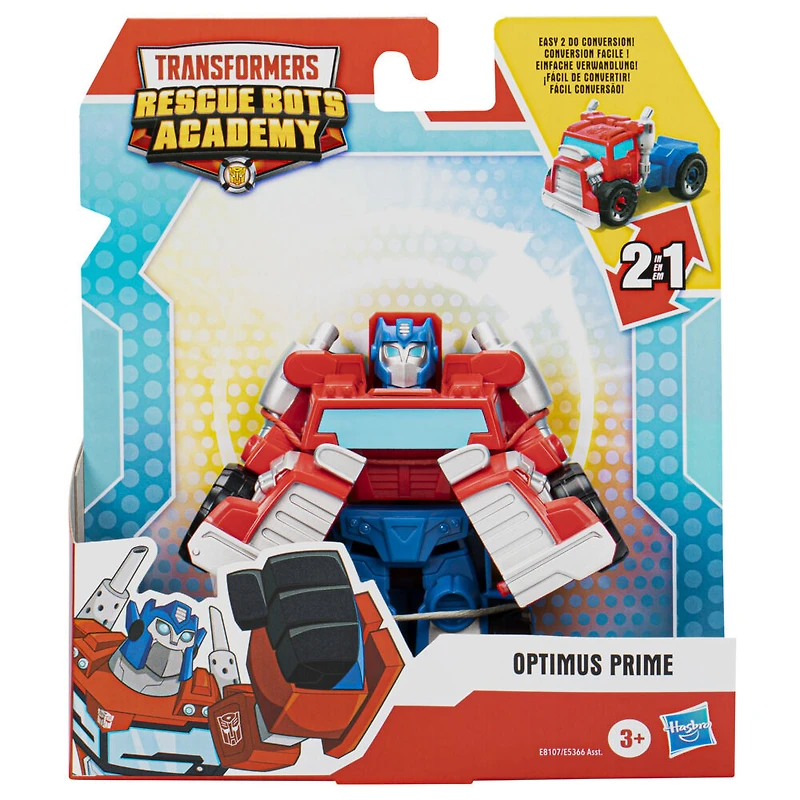 Transformers Rescue Bots Academy, figurine convertible Optimus Prime de 11 cm