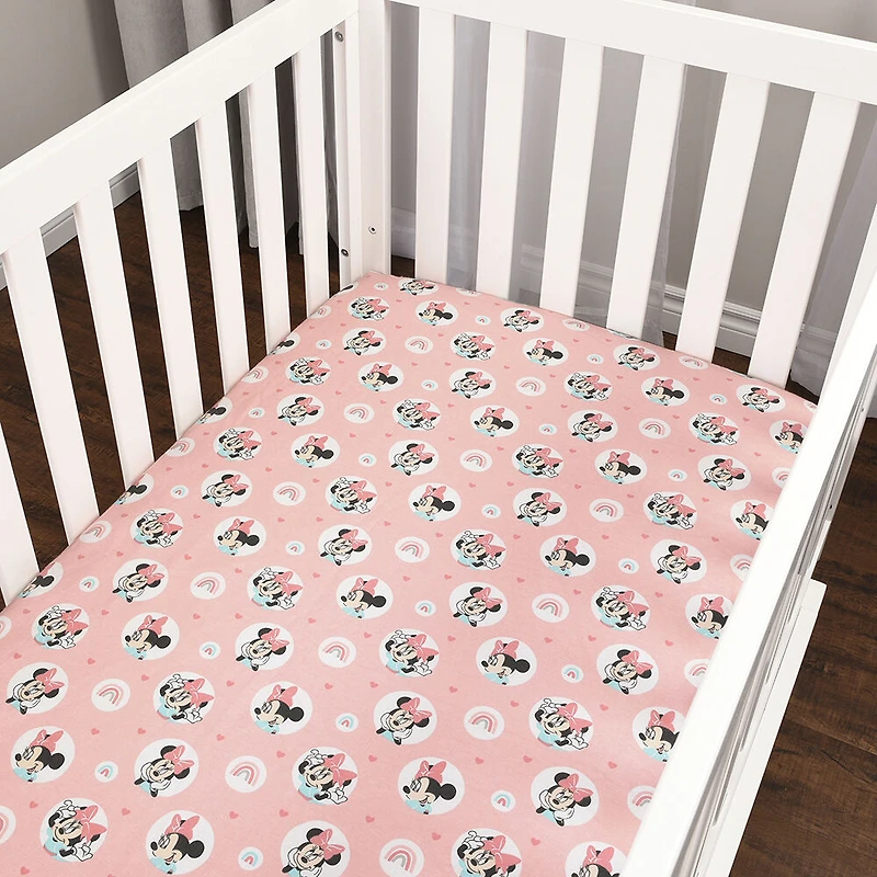 Disney Minnie Mouse, Aller Dotty, ensemble de chambre de bébé confortable de 4 pièces