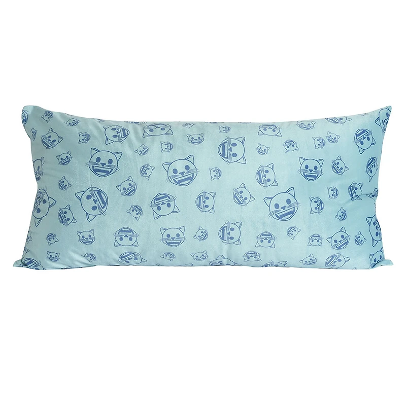 Emoji Plush Body Pillow 18"x36", Cat Mom