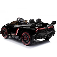 KIDSVIP Voiture autoportée Lamborghini Veneno 4X4 12V sous licence pour enfants avec RC