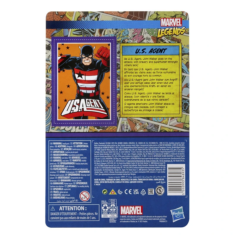 Hasbro Marvel Legends Series Retro 375, figurines de collection rétro U.S. Agent de 9,5 cm