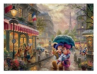 Ceaco Thomas Kinkade Disney 750-Piece Puzzle Mickey and Minnie in Paris - English Edition