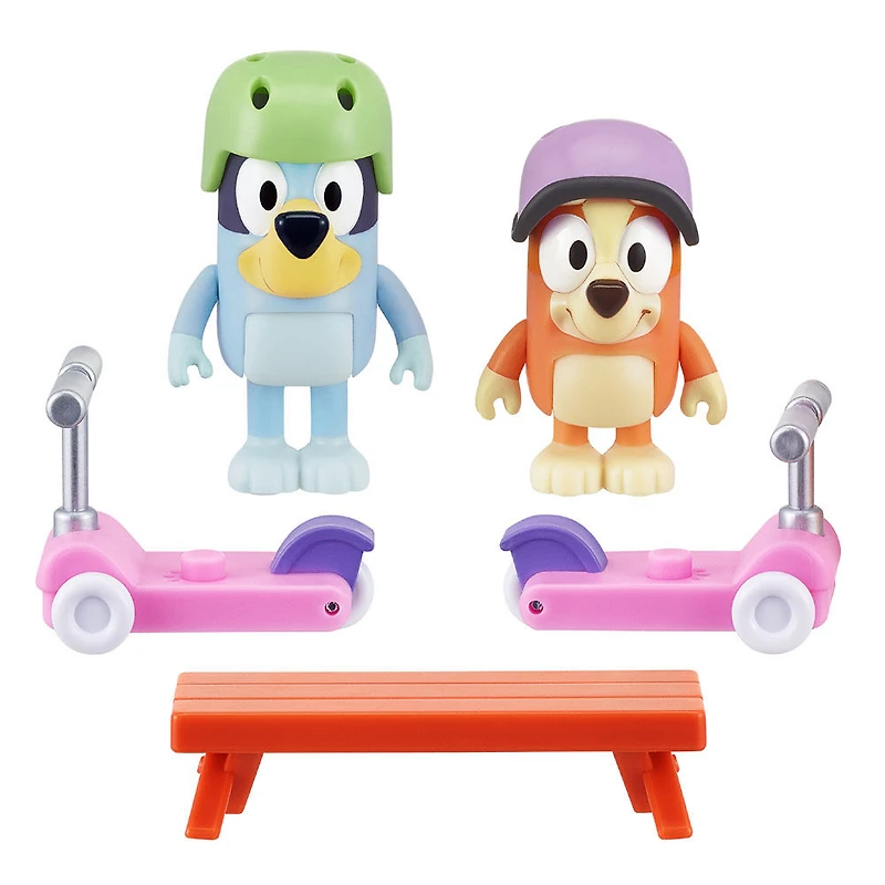 Bluey Figure and Vehicle Playset - Scooter Time