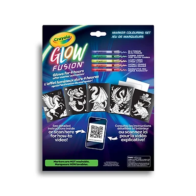 Glow Fusion Marker Colouring Set - Mythical Creatures