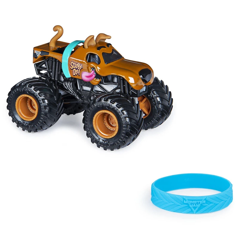 Monster Jam, Monster truck Scooby-Doo officiel, véhicule en métal moulé, série Ruff Crowd, échelle 1:64