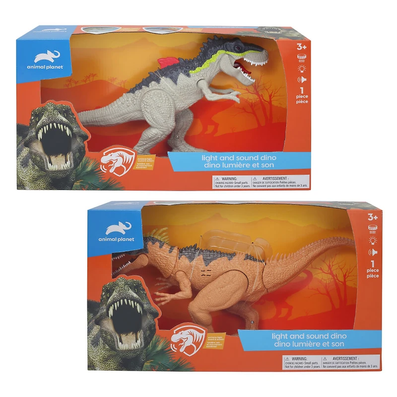 Dino Lumiere et son - 1 par commande, la couleur peut varier.