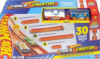 Hot Wheels-Coffret Piste Deluxe Track Creator-coffret avec 2véhicules