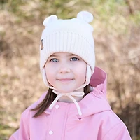 Kids Bear Knit Hats | Light Pink