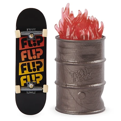 Tech Deck, Street Hits, Flip Skateboards Fingerboard with Hot Garbage Obstacle