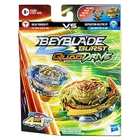 Beyblade Burst QuadDrive, Pack de 2 toupies de compétition Destruction Belfyre B7 et Decay Perseus P7