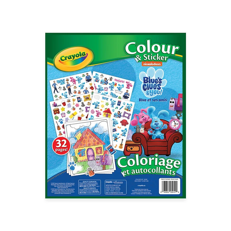 Crayola Colour & Sticker Book, Blue's Clues & You
