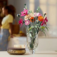 LEGO Botanicals Pretty Pink Flower Bouquet Floral Decor, Nature Gift Building Kit for Adults 10342