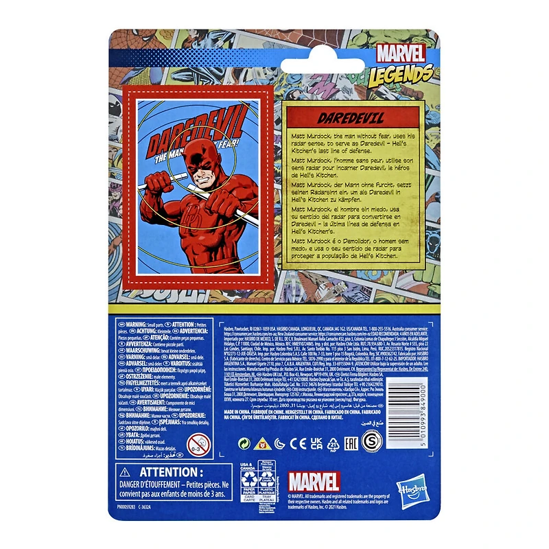 Marvel Legends, figurine de collection retro Daredevil de 9,5 cm