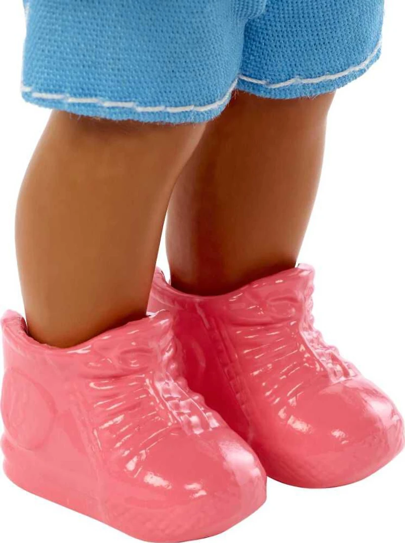 Barbie Small Doll and Accessories, Babysitters, Inc. Set with Table, Chair and 5 Pieces