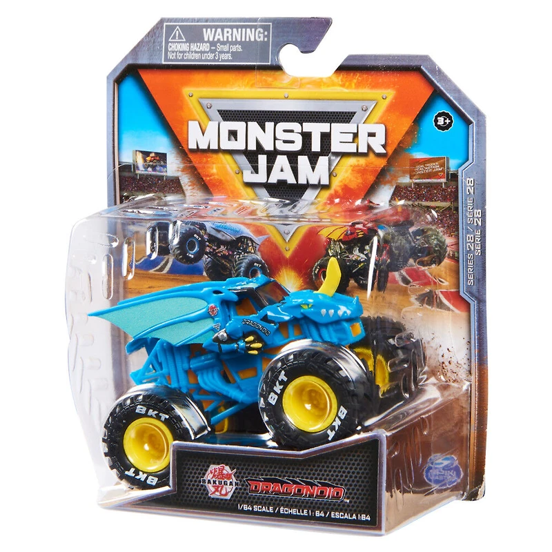 Monster Jam, Official Bakugan Dragonoid (Blue) Monster Truck, Die-Cast Vehicle, 1:64 Scale, Kids Toys for Boys Ages 3 and up