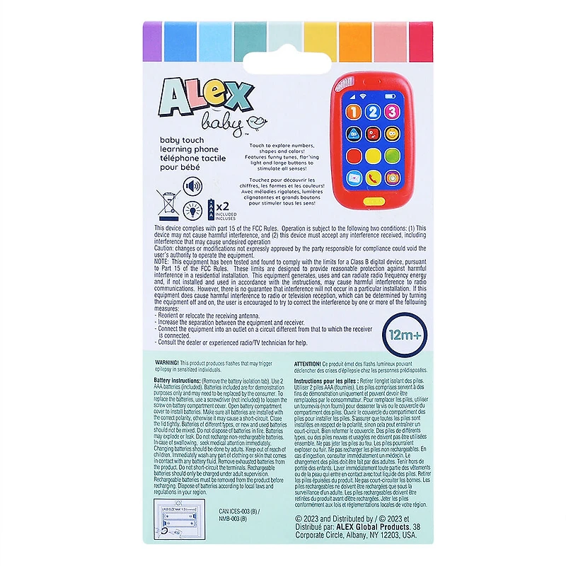 ALEX - Téléphone D'Apprentissage Baby Touch