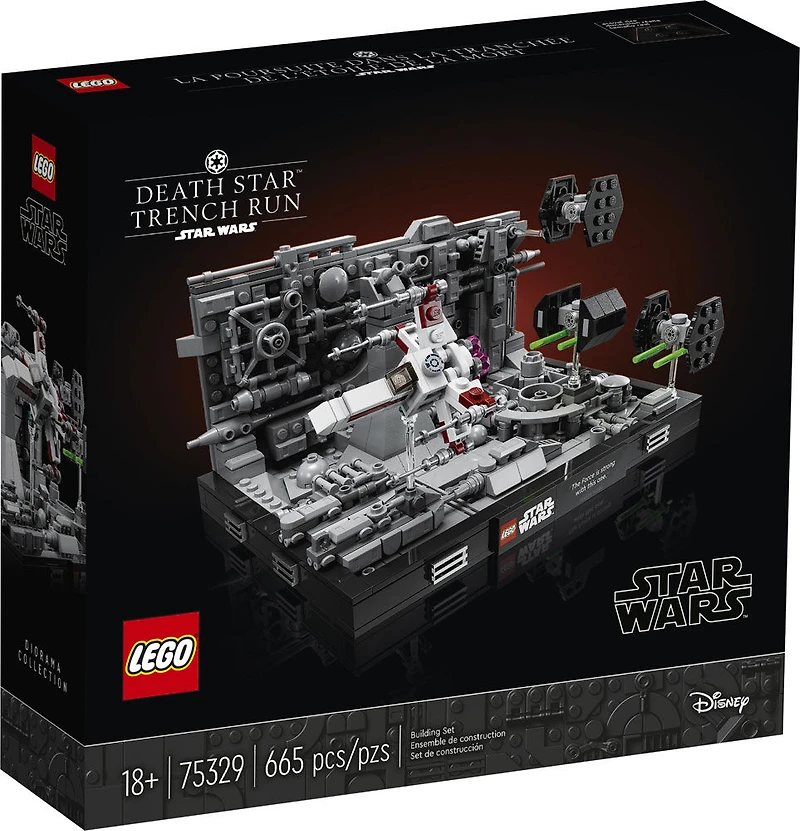 LEGO Star Wars Diorama de la poursuite dans la tranchée de l'Étoile de la Mort 75329 ; Ensemble de construction (665 pièces)