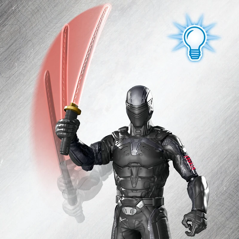 Snake Eyes: G.I. Joe Origins, Ninja Strike Snake Eyes, figurine de collection de 30 cm avec mouvement d'attaque