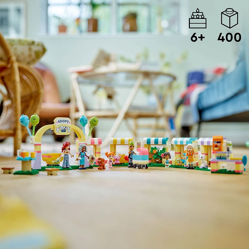 Jouet LEGO Friends La journée d'adoption des animaux de compagnie 42615