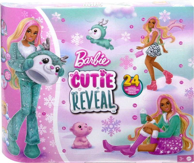 Barbie-Calendrier de l'Avent Cutie Reveal-1 poupée et 24 surprises