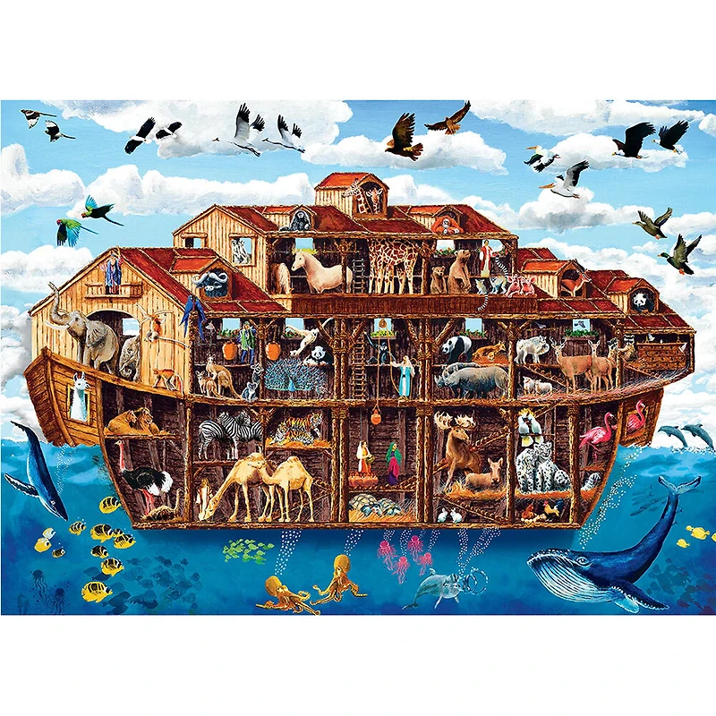 1000 Pièces "EZGrip" "Cut-Aways" "Noah's Ark" Grand Puzzle