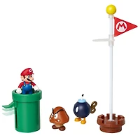 Ensemble de diorama de 5 Figurines de 2,5 pouces Mario Plaine du grand chêne de Nintendo
