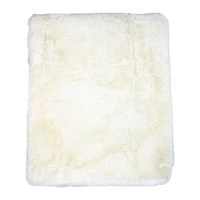 Couverture en peluche en fausse fourrure : Ivoire