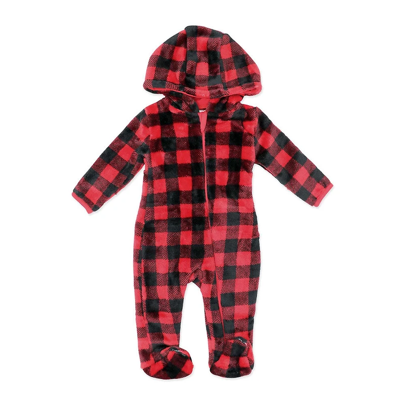Baby Mode Plush Pram: Red Buffalo Plaid Newborn