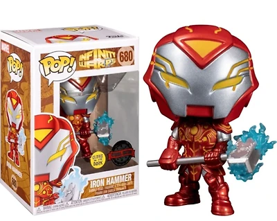Figurine en Vinyle Iron Hammer (Brillent dans le noir) par Funko POP! Infinity Warps - Notre exclusivité