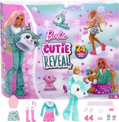 Barbie-Calendrier de l'Avent Cutie Reveal-1 poupée et 24 surprises