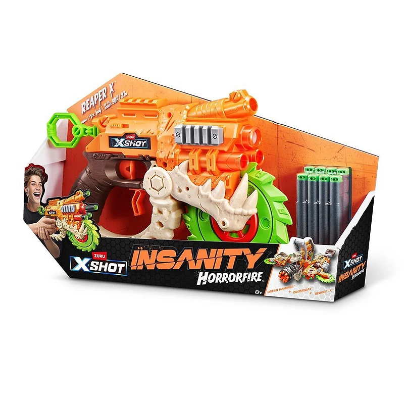 XSHOT Insanity HorrorFire Reaper X (8 Darts) by Zuru