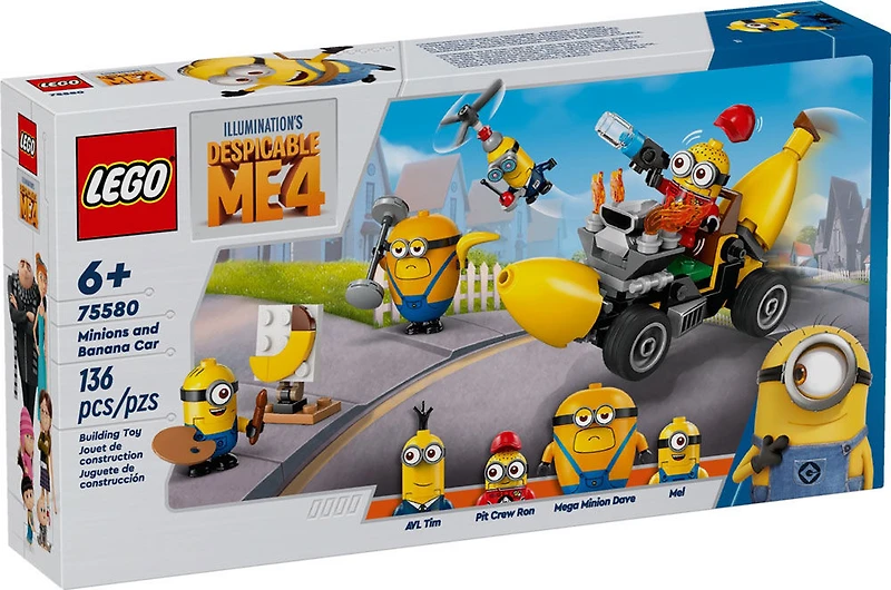 Jouet LEGO Détestable moi 4 Les Minions et la voiture-banane 75580