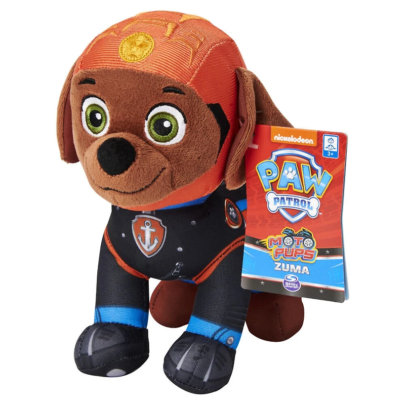 Pat'Patrouille, Peluche Moto Pups Zuma, 20,3 cm