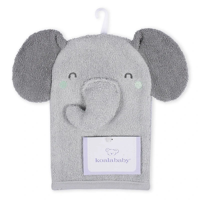 Koala Baby - Gant de bain pour bébé - Éléphant gris