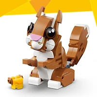LEGO Creator 3 en 1 Les Animaux Mignons : Le Chiot Joueur, Jouets d'Animaux, Se Transforme en Écureuil ou en Canard 31382