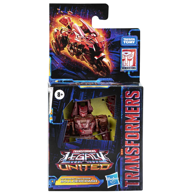 Transformers Generations Legacy United, figurine Infernac Universe Bouldercrash classe Origine