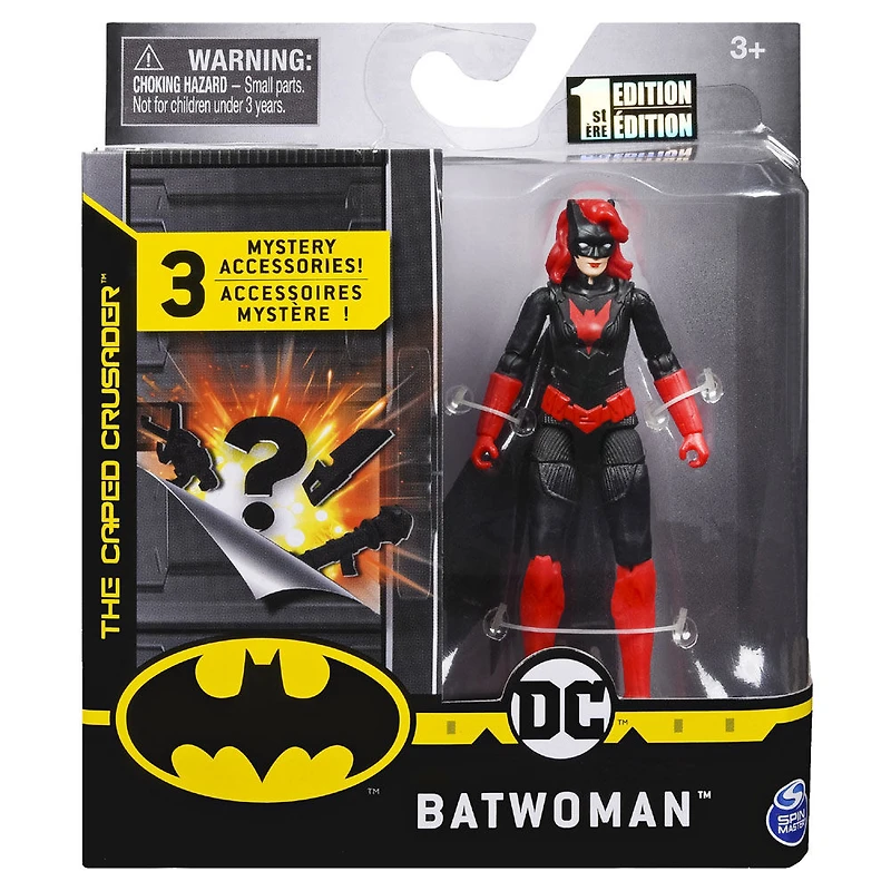 BATMAN, Figurine articulée BATWOMAN de 10 cm avec 3 accessoires mystère