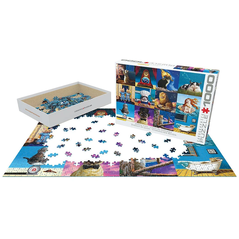 Eurographics Zodiac Cats 1000 Pc Puzzle