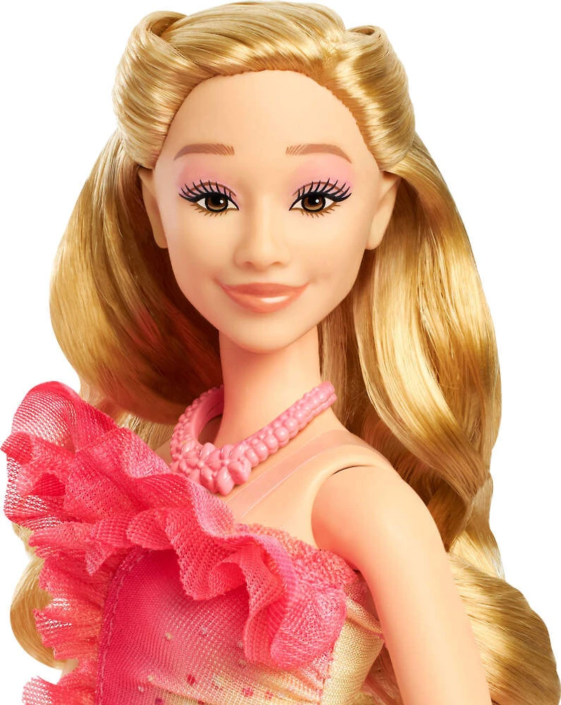 Mattel Wicked Poupée Glinda aux cheveux blonds, avec accessoires et tenue de bal amovible